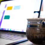 laptop and coffee cup