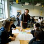 Students working