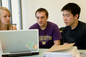 Students studying and collaborating in Undergraduate